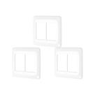 Kit C/3 - Placa Pial Pop Branca 4X4 (3+3 Horizontal) Lgp46