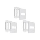 Kit C/3 - Placa Steck Linha Stella Branca 4X4 - 2 Modulos...