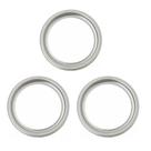 Kit C 3 Porta Grelha Caixilho Ralo Redondo 10cm Cromado Inox