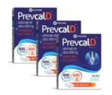Kit C/3 Prevcal D+ Cálcio+ Vitamina D 400ui c/ 60 Cápsulas cada caixa