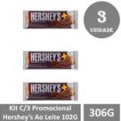 Kit C/3 Promocional Hersheys Ao Leite 102G