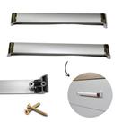 Kit c/ 3 Puxadores Tarsila Alumínio Prata com Duas Regulagens 160mm e 192mm