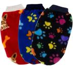 Kit C/3 Roupinhas Soft Inverno Cores Diversas Cachorro Nº01