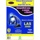 Kit c/3 Sacos Descartáveis Aspirador Black&Decker Las 3000 Kit c/3 Sacos Descartáveis Aspirador Black&Decker Las 3000