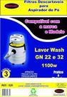 Kit c/3 Sacos Descartáveis Aspirador Lavor Wash GN22 e 32 1100W