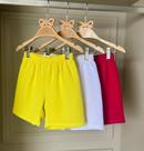 Kit c/ 3 Shorts Infantil Juvenil em Tecido Duna Trabalhado Premium Verão Kit c/ 3 Shorts Infantil Juvenil em Tecido Duna Trabalhado Premium Verão