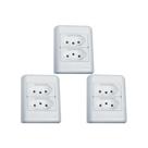 Kit C/3 - Sistema Perlex Branca (2 Tomadas 10/10A) 3011/11Br
