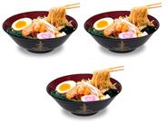 Kit C/ 3 Tigelas Japonesa para Lámen lamenbati com Ideograma