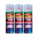 Kit c/ 3 Tinta Spray Verniz Rápido Automotivo Colorgin - 300ml