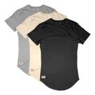 Kit C/3 Un Camisas Roupas Masculina Longline Oversized Algodão Kit C/3 Un Camisas Roupas Masculina Longline Oversized Algodão