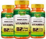 KIT C/3 Un. Suplemento Riboflavina Vitamina B2 1,3mg 60 Cápsulas - Unilife