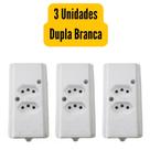Kit C/3 Und Tomada Tripla 10a/20a Régua P/ Extensão 2P+T