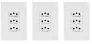 Kit c/3 unidades tomadas triplas 10a linha i9