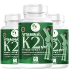 KIT C/3 Vit K2 Menaquinona 7 Mk7 Premium 60 Cáps - Fits Life