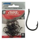 Kit C/30 Anzol Marine Sports Super Chinu Strong 08 Preto C/ 30 Un