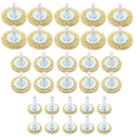 Kit C/ 30 Escovas De Aço Circular P/ Furadeira C/ Haste 1/4 Kit C/ 30 Escovas De Aço Circular P/ Furadeira C/ Haste 1/4
