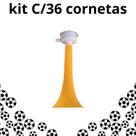 Kit C/36 Cornetas Copa Futebol Vuvuzela Apito Buzina Copa