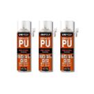 Kit c/ 3un espuma pu uso geral 500ml/320g unipega
