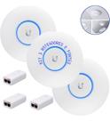 Kit C 3uni Access Point Ubiquiti Unifi U6+ Plus + Fonte Poe