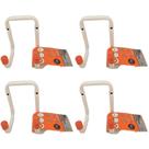 Kit C/ 4 Bestfer Suporte De Aço Pra Parede Multiuso Bicicleta Mangueira Escada Suporta 30kg BFH1643