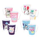 Kit c/ 4 caneca plastica frase engraçada tema sortido 430 ml Kit c/ 4 caneca plastica frase engraçada tema sortido 430 ml