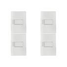 Kit C/4 - Conjunto Ilumi Vivaz Branco Com Placa 1 Simples...