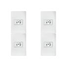 Kit C/4 - Conjunto Ilumi Vivaz Branco Com Placa 1 Tomada ...