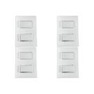 Kit C/4 - Conjunto Ilumi Vivaz Branco Com Placa 2 Simples...