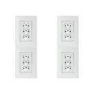 Kit C/4 - Conjunto Ilumi Vivaz Branco Com Placa 3 Tomadas...