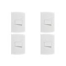 Kit C/4 - Conjunto Peesa Alfa 1502A 1 Interruptor Simples...