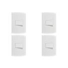 Kit C/4 - Conjunto Peesa Alfa 1502A 1 Interruptor Simples...