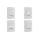 Kit C/4 - Conjunto Peesa Alfa 1505A 2 interruptores Simpl...