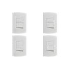 Kit C/4 - Conjunto Peesa Alfa 1505A 2 interruptores Simpl...