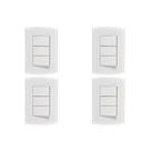 Kit C/4 - Conjunto Peesa Alfa 1507B 3 interruptores Paral...