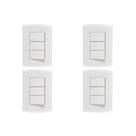 Kit C/4 - Conjunto Peesa Alfa 1507B 3 interruptores Paral...