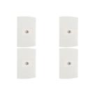 Kit C/4 - Conjunto Peesa Alfa 1509 1Tomada P/Antena Branco Kit C/4 - Conjunto Peesa Alfa 1509 1Tomada P/Antena Branco