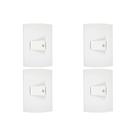 Kit C/4 - Conjunto Peesa Alfa 1512 1 Interruptor Camp.Branco