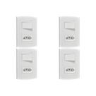 Kit C/4 - Conjunto Peesa Alfa 1543A 1 Interruptor Sim.Tomada ..