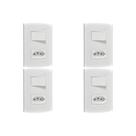 Kit C/4 - Conjunto Peesa Alfa 1543A 1 Interruptor Sim.Tomada ..