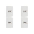 Kit C/4 - Conjunto Peesa Alfa 1545 1Tomada 20A Branco Kit C/4 - Conjunto Peesa Alfa 1545 1Tomada 20A Branco