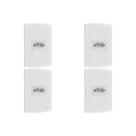 Kit C/4 - Conjunto Peesa Alfa 1545 1Tomada 20A Branco