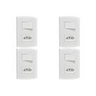Kit C/4 - Conjunto Peesa Alfa 1546A 1 Interruptor Sim.Tomada ..