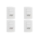Kit C/4 - Conjunto Peesa Alfa 1548A 2 interruptores Sim.T...