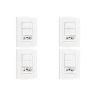 Kit C/4 - Conjunto Peesa Alfa 1548B 2 interruptores Par.T...