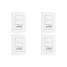 Kit C/4 - Conjunto Peesa Alfa 1548B 2 interruptores Par.T...