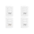 Kit C/4 - Conjunto Peesa Alfa 1548B 2 interruptores Par.T...