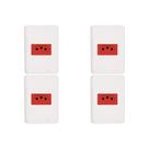 Kit C/4 - Conjunto Perlex Aros 4X2 Branco Com Placa(1Toma...