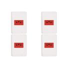 Kit C/4 - Conjunto Perlex Aros 4X2 Branco Com Placa(1Toma... Kit C/4 - Conjunto Perlex Aros 4X2 Branco Com Placa(1Toma...