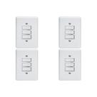 Kit C/4 - Conjunto Perlex''Branca''Com Placa(2Simples+1Pa...