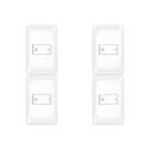 Kit C/4 - Conjunto Pial Pop 4X2 Branco Com Placa (1Bipola...